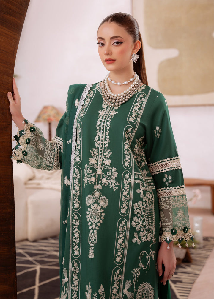Shanaya by Mahnur Unstitched Lawn Embroidered 3 Piece Suit MN26US SN-04 - Summer Collection