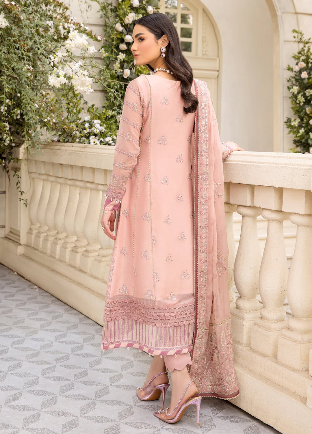 Xenia Formal Unstitched Luxury Chiffon Suits 3 Piece XE25FL Faryal - Formals Collection