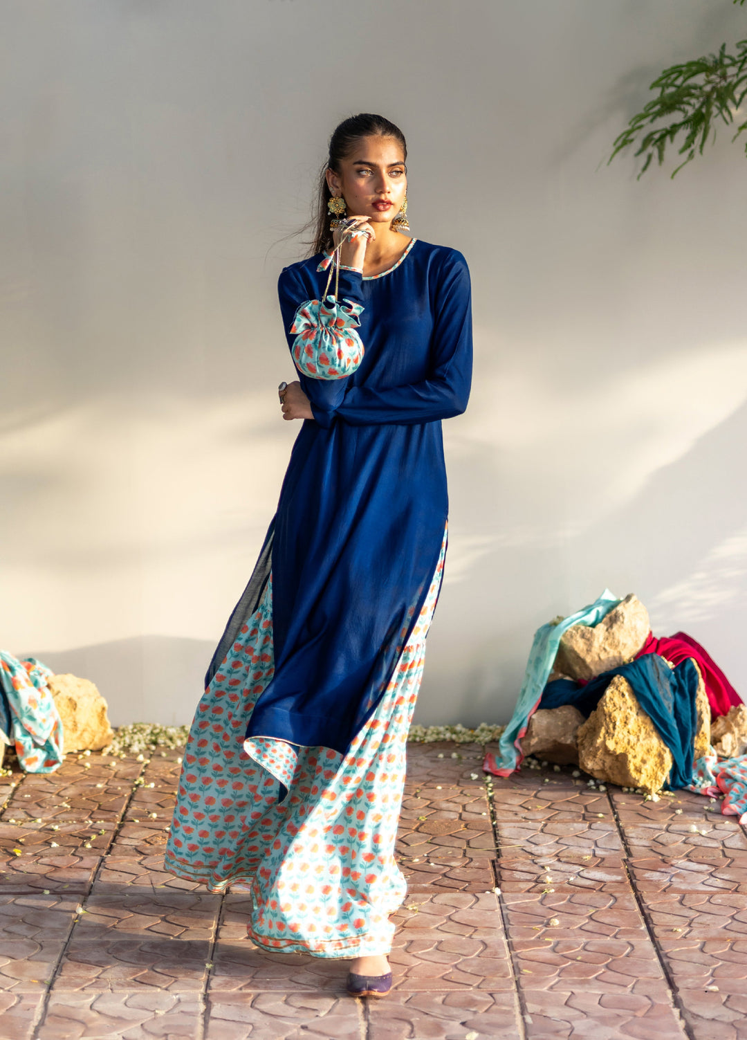 Dareecha by Daak RTW Printed Cotton Silk 2 Piece Suit SGS-N SALIAH SGS-N - Festive Collection