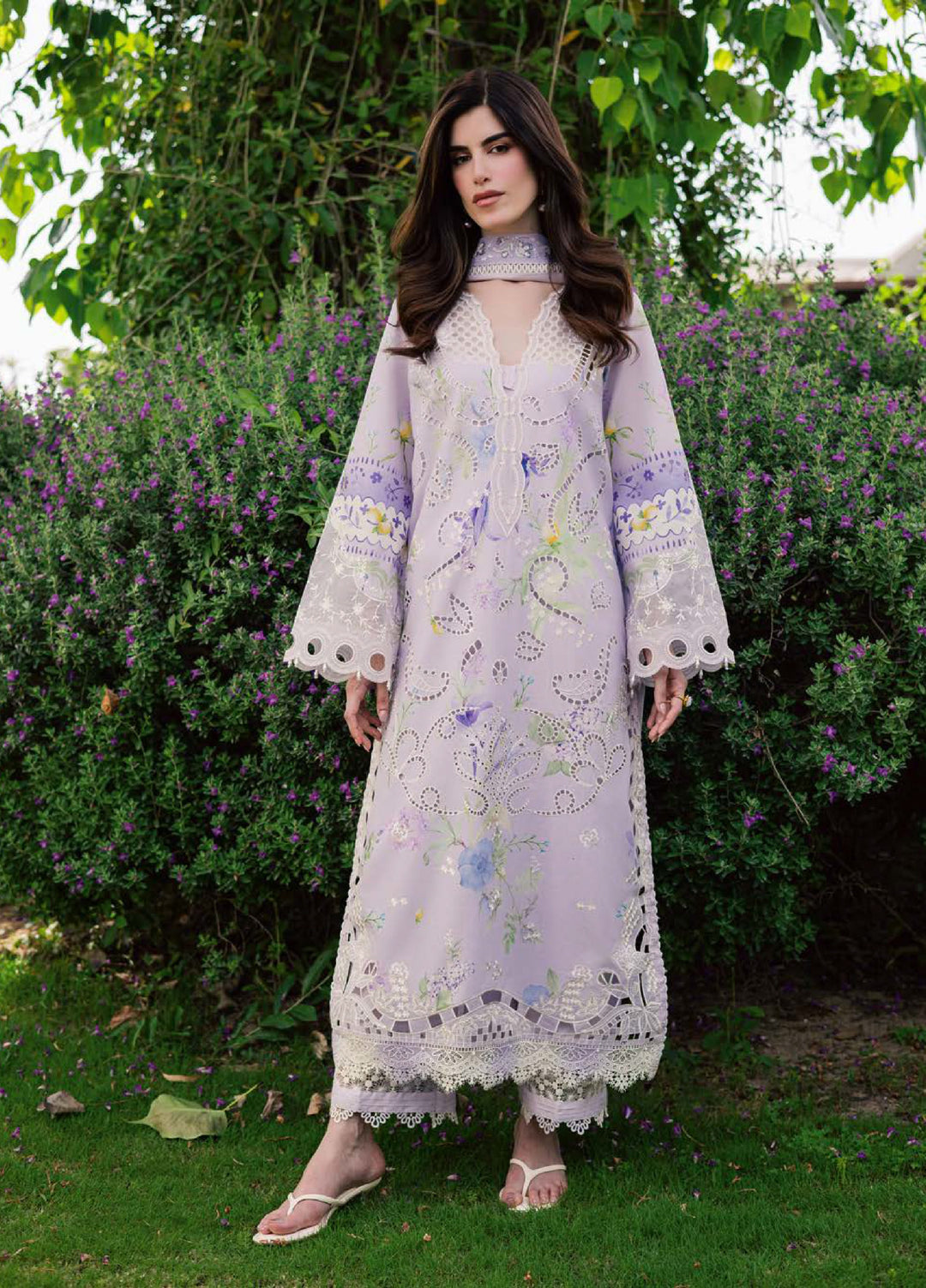 Lily May by Nureh Unstitched Embroidered Lawn 4 Piece Suit NU26ULL NE-258 - Eid Collection
