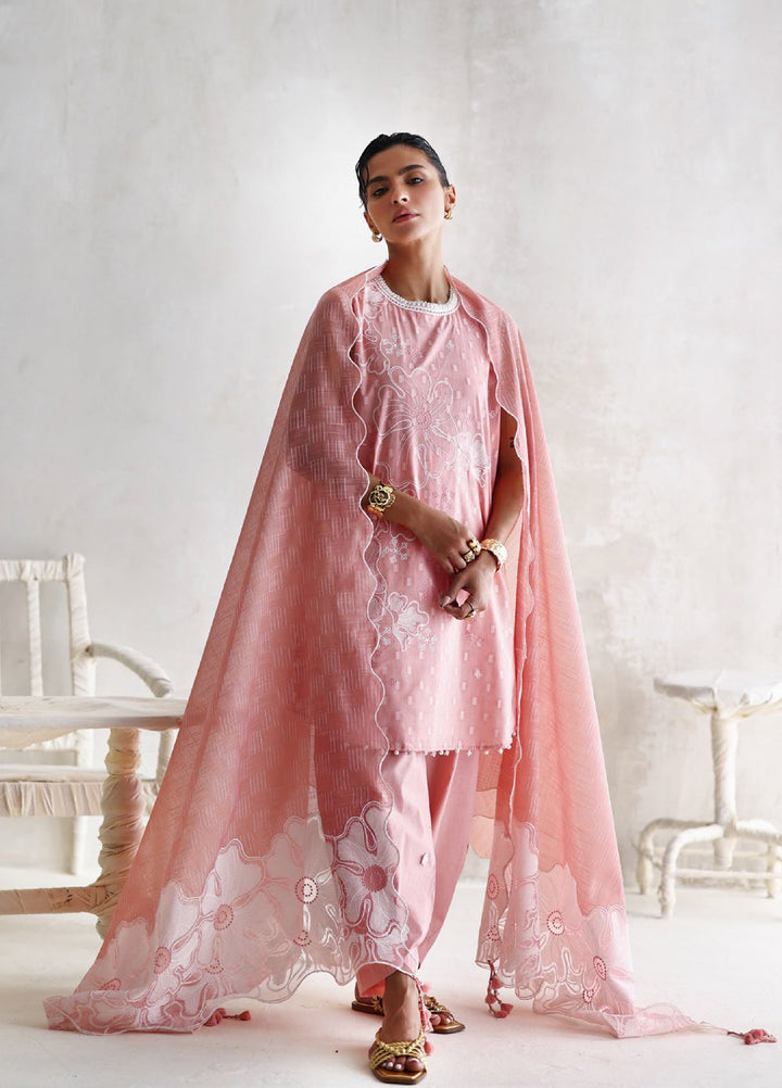 The Luxe by Gul Ahmed Unstitched Embroidered Jacquard 3 Piece Suit GA26ULL Velvet Rose SP 62013 - Casual Collection