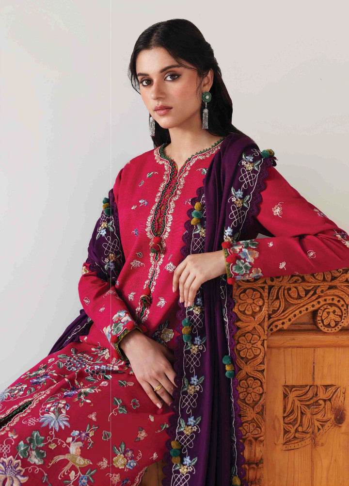 Amaris by Republic Womenswear Unstitched Luxury Shawl Khaddar Embroidered Suits 3 Piece RW25AS D-8 - Winter Collection