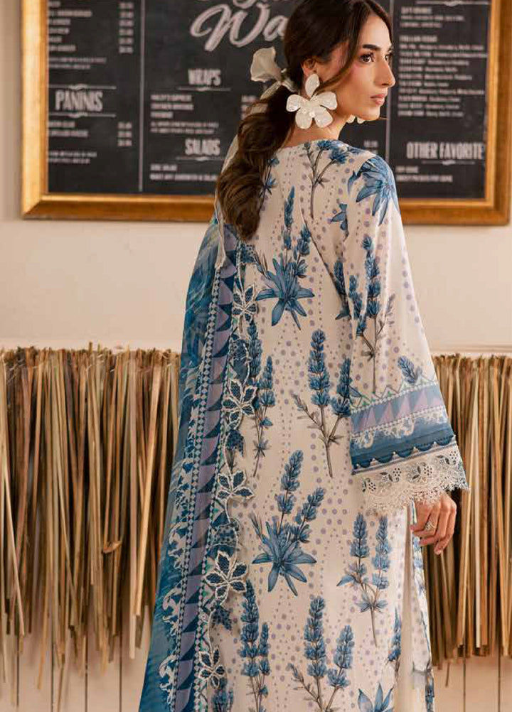 Gardenia by Nureh Unstitched Embroidered Lawn 3 Piece Suit NU26ULG NSG-220 - Summer Collection