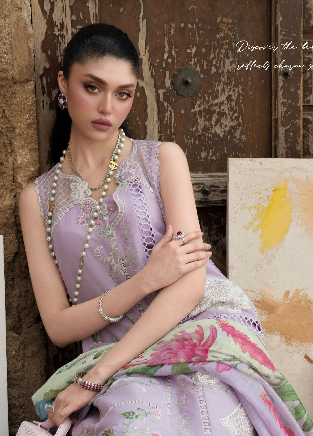Bloom by Saira Shakira Unstitched Embroidered Lawn 3 Piece Suit SSR26ULB IRIS-08A - Eid Collection