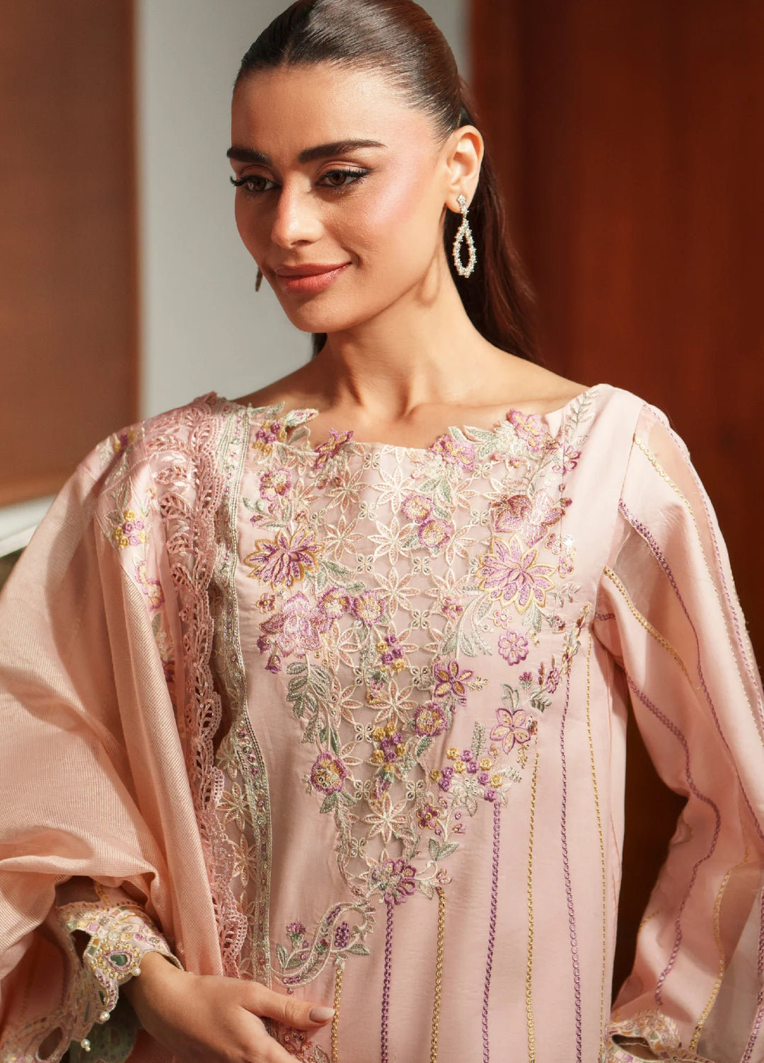 Versa by Asifa and Nabeel Unstitched Embroidered Lawn 3 Piece Suit AN26UVL VUL26-08 Crimson Courage - Festive Collection