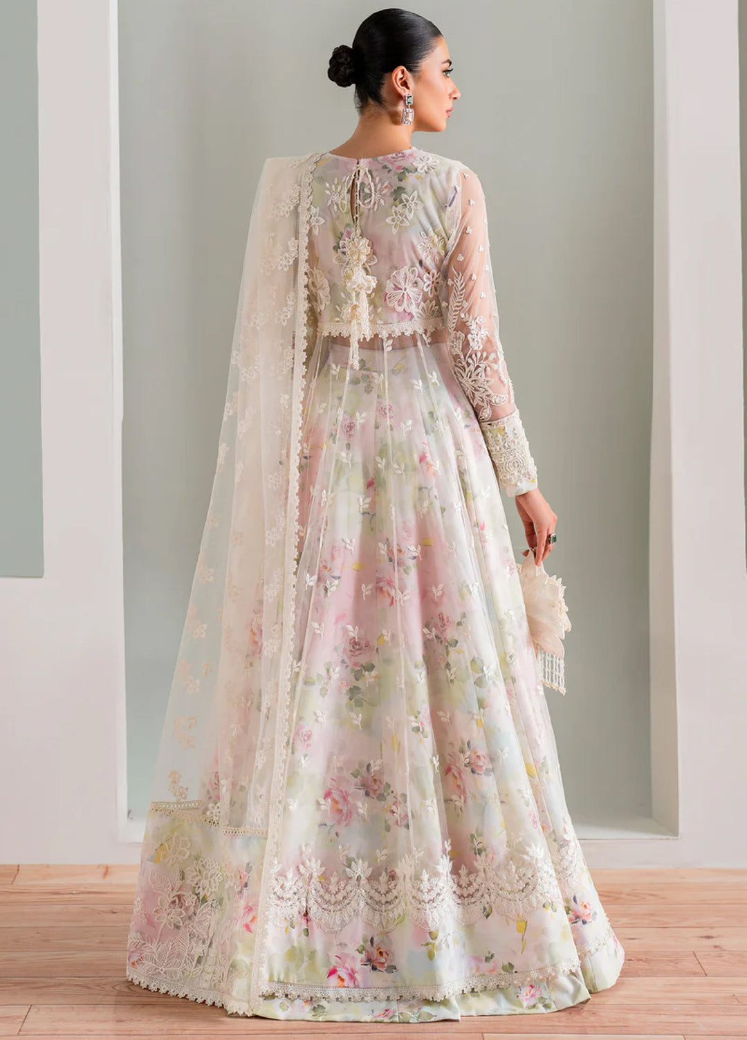 Chantelle by Baroque Unstitched Net Embroidered Suits 3 Piece BQ25FC UF-686 - Festive Collection