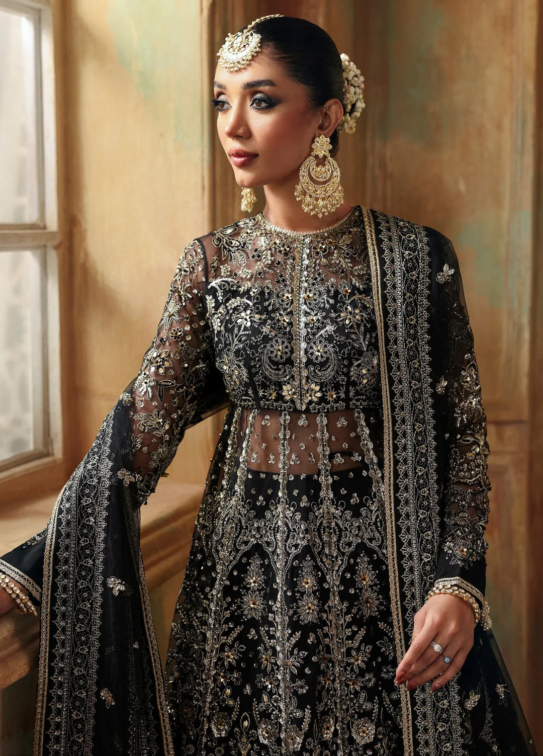 Zyra Unstitched Embroidered Net 3 Piece Suit ZY26UW D-2 Nargis - Wedding Collection