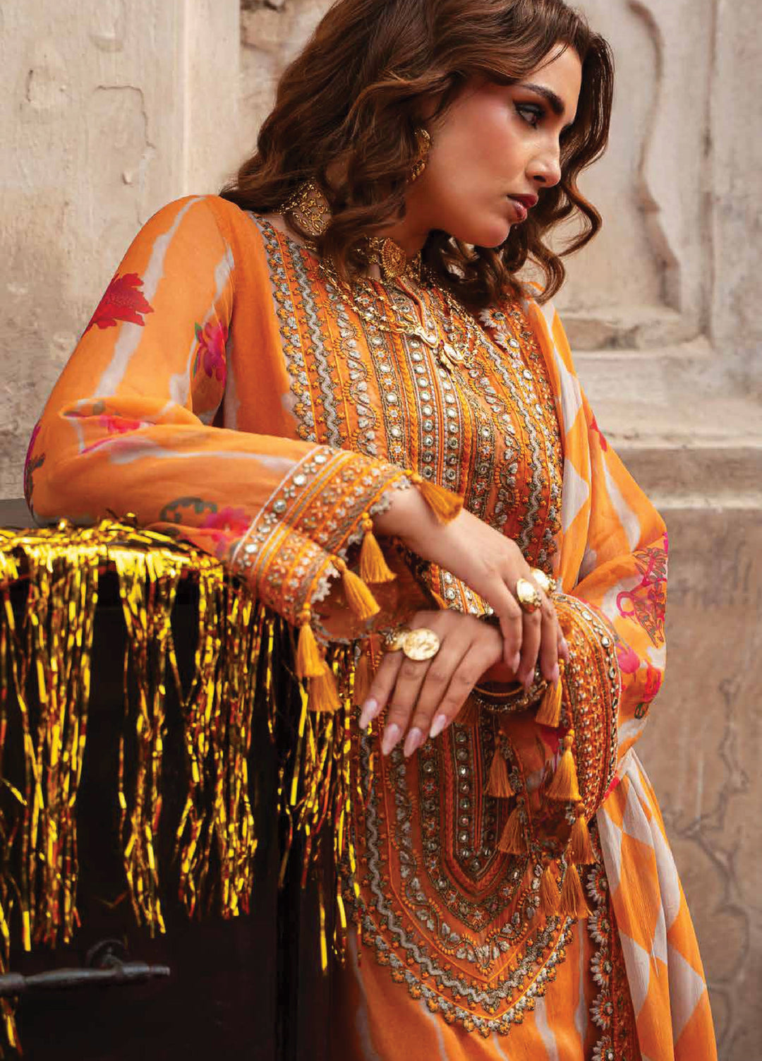 Vasal by Charizma Unstitched Embroidered Chiffon 3 Piece Suit CHR26UV VSL6-08 - Festive Collection