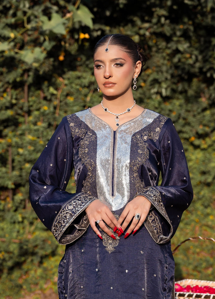 Sitaray by Reezas Women Pret Silk Embroidered 3 Piece Sunehri raat - Festive Collection