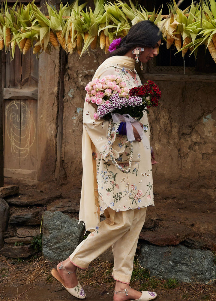 Meili by Zaha Unstitched Embroidered Lawn 3 Piece Suit ZK26UML ZL26-04B - Festive Collection