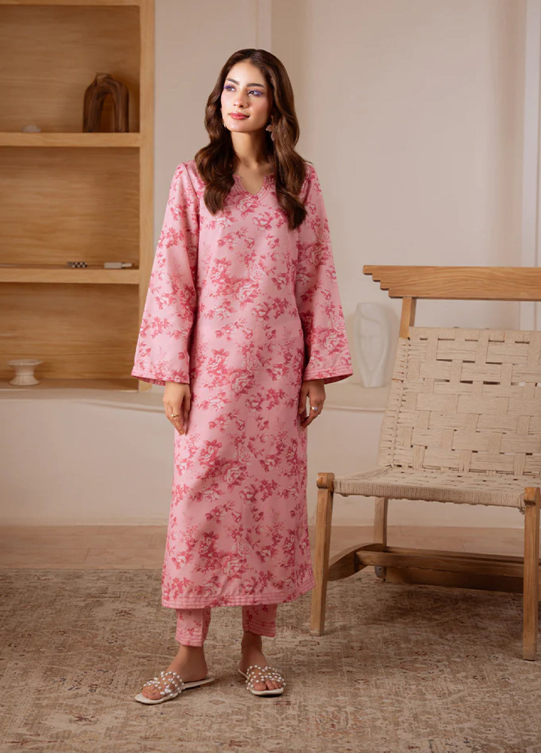 Basics by Gulaal Pret Embroidered Poly Lawn 2 Piece PL-23-S Blush Petal - Summer Collection