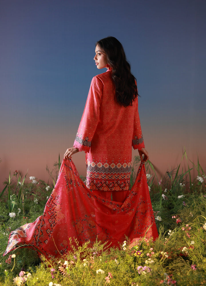 Mirha by Sahar Unstitched Printed Lawn 3 Piece Suit SS1-26-20 Scarlet Tapestry - Summer Collection
