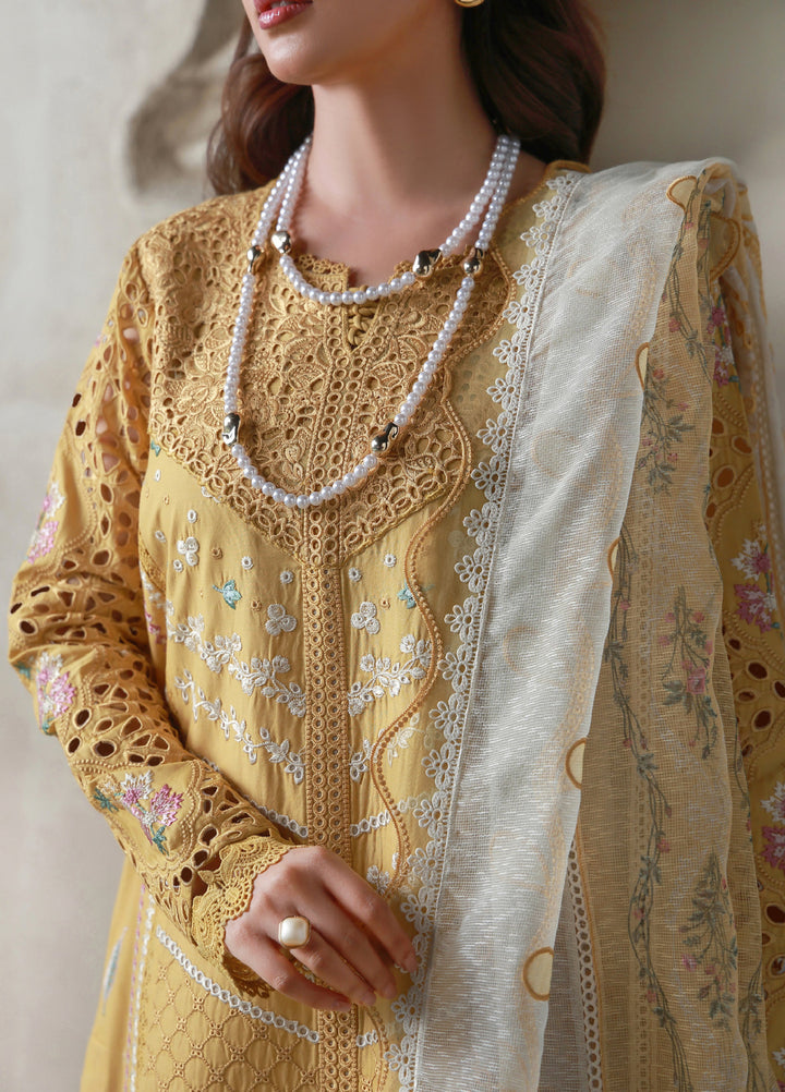 Saagar by Aabyaan Unstitched Embroidered Luxury Lawn 3 Piece Suit ABY26USL AL-2 Zimal - Festive Collection