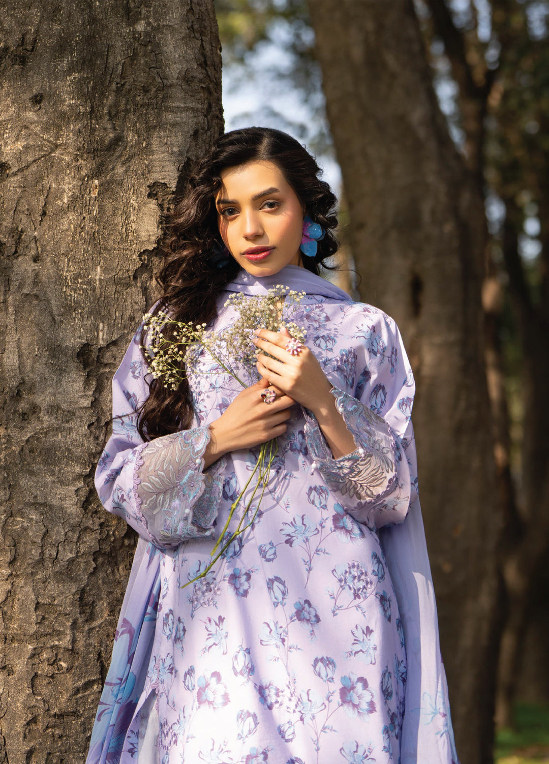 Eden Garden by Humdum Unstitched Embroidered Lawn 3 Piece Suit HB26UED D-09 - Summer Collection