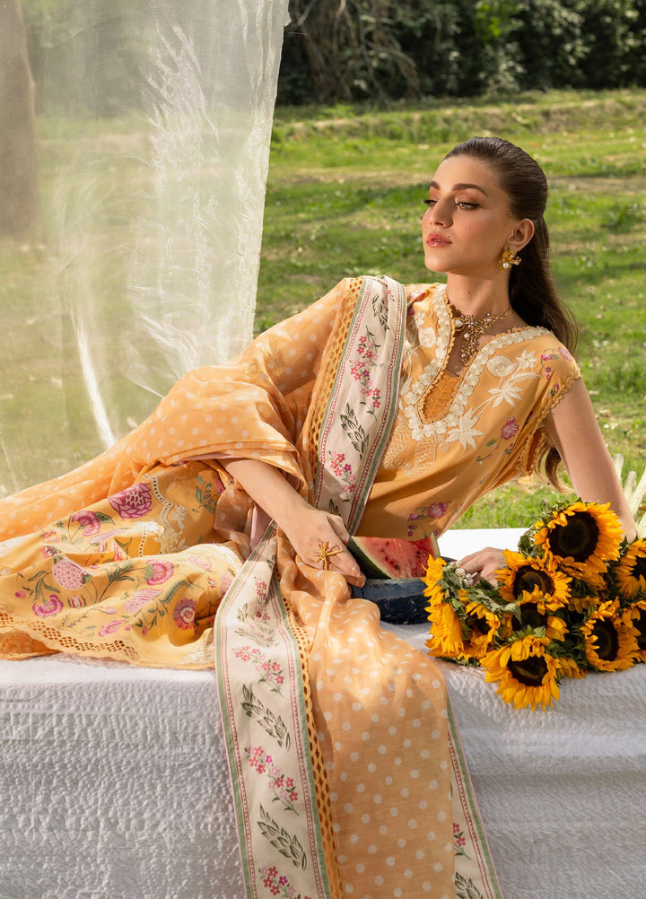 Bloom by Saira Shakira Unstitched Embroidered Lawn 3 Piece Suit SSR26ULB LILY-02A - Eid Collection