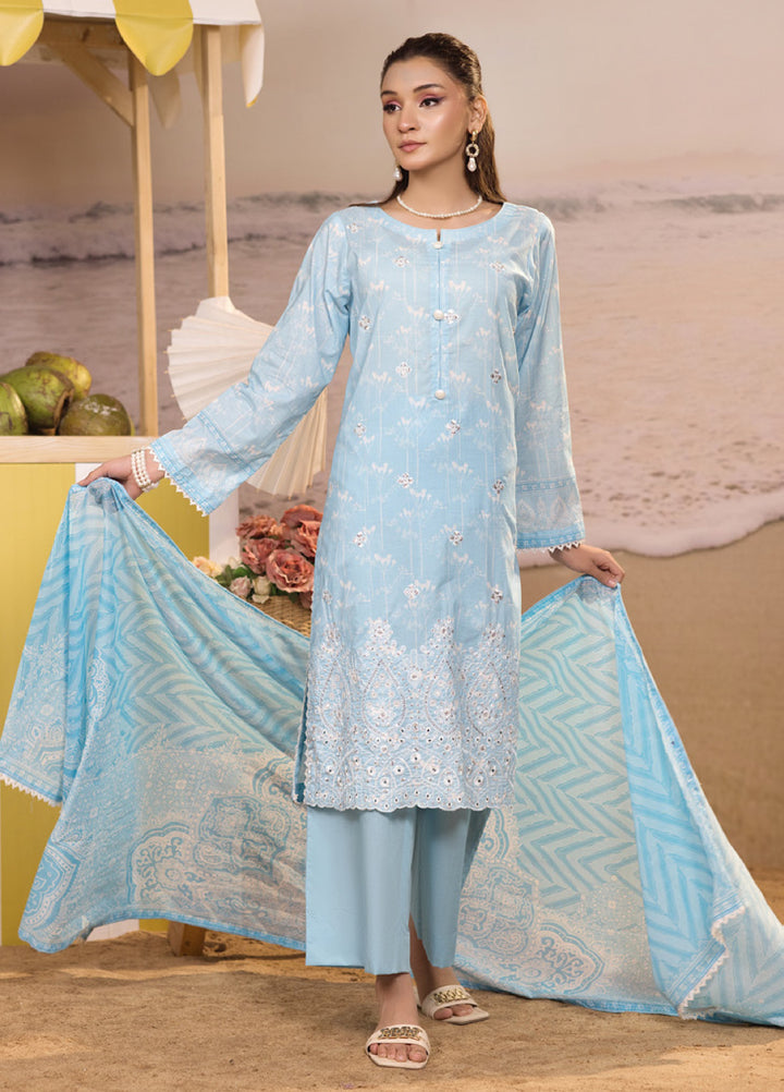 Regalia Textiles Unstitched Embroidered Lawn 3 Piece Suit RG26UEL D-5 - Casual Collection