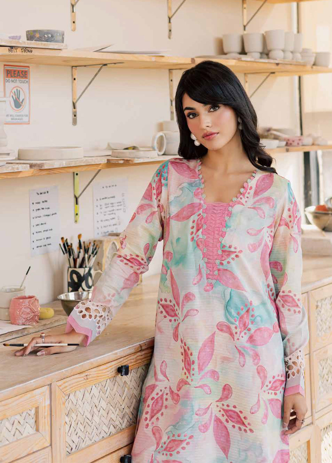 Ballerina by Nureh Unstitched Printed Chikankari Lawn 2 Piece Suit NU26UBL NU2-194 - Summer Collection