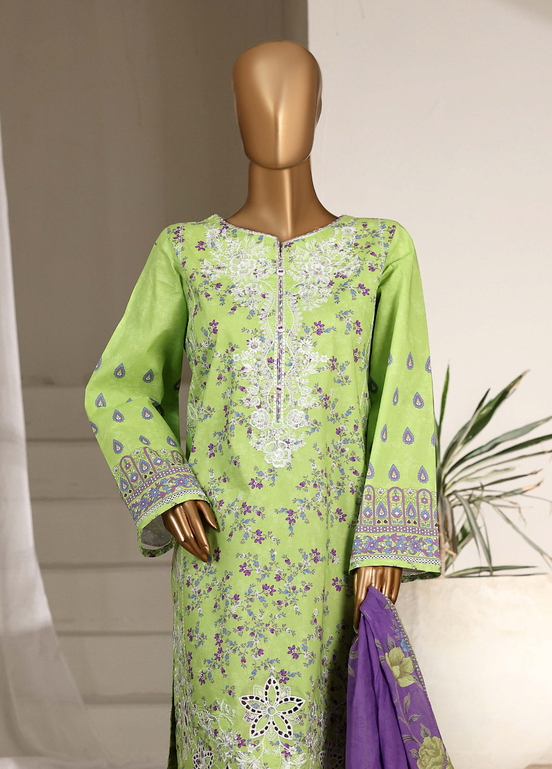 Guldozi by HZ Textiles RTW Embroidered Lawn 3 Piece Suit CPE-3P-028 - Summer Collection
