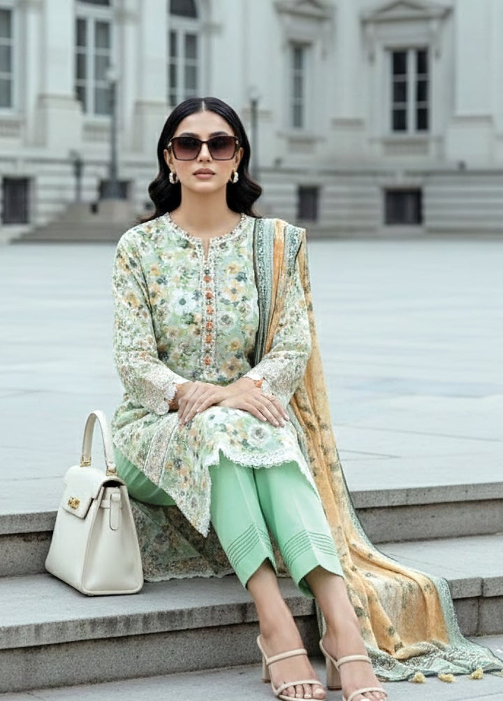 Komal Lawn by Lakhany Unstitched Embroidered Lawn 3 Piece Suit LSM26UK LG-IZ-0512 - Summer Collection