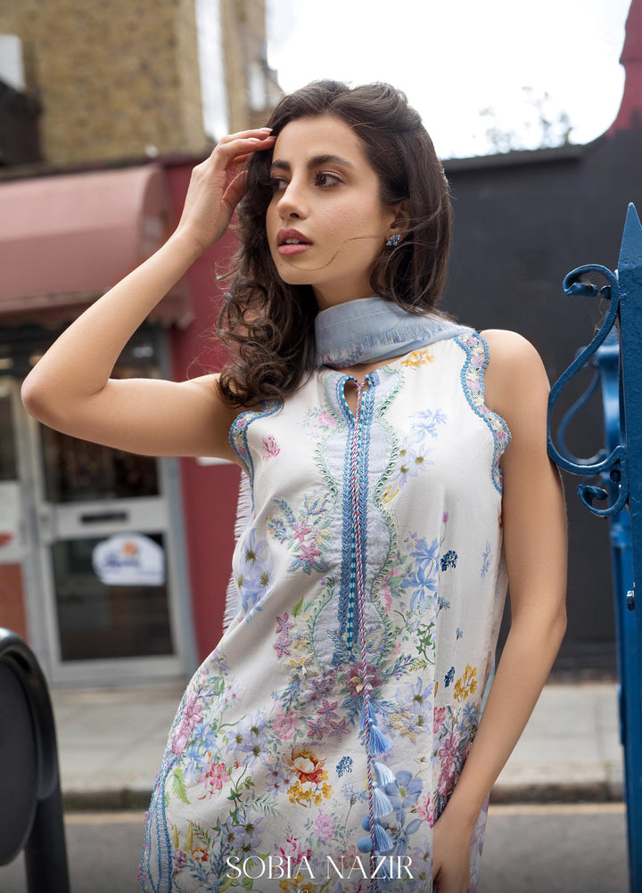 Sobia Nazir Prints Unstitched Embroidered Lawn 3 Piece Suit SN26UPL D-06A - Summer Collection