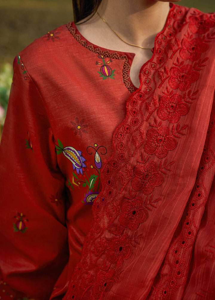 Raha Summer Prints by RajBari Unstitched Printed Lawn 3 Piece Suit RB26URS D-08 - Summer Collection