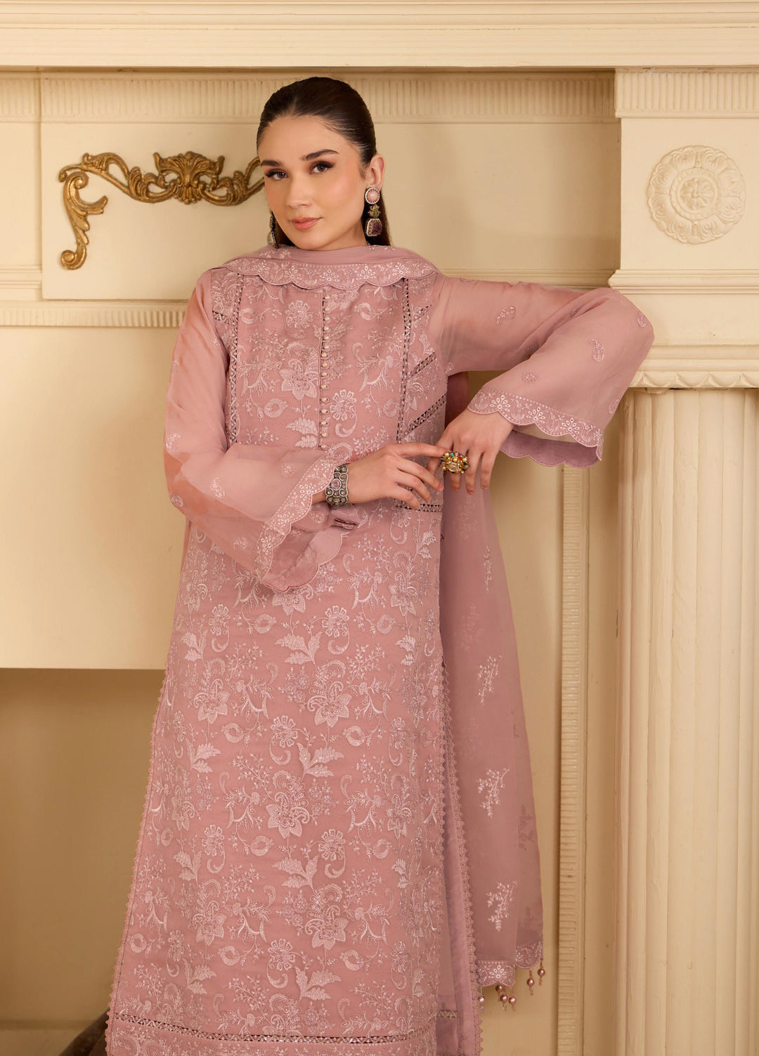 Alizeh Fashion Unstitched Embroidered Chiffon 3 Piece Suit AF26UCF AF-CH-2251-Parsa - Festive Collection
