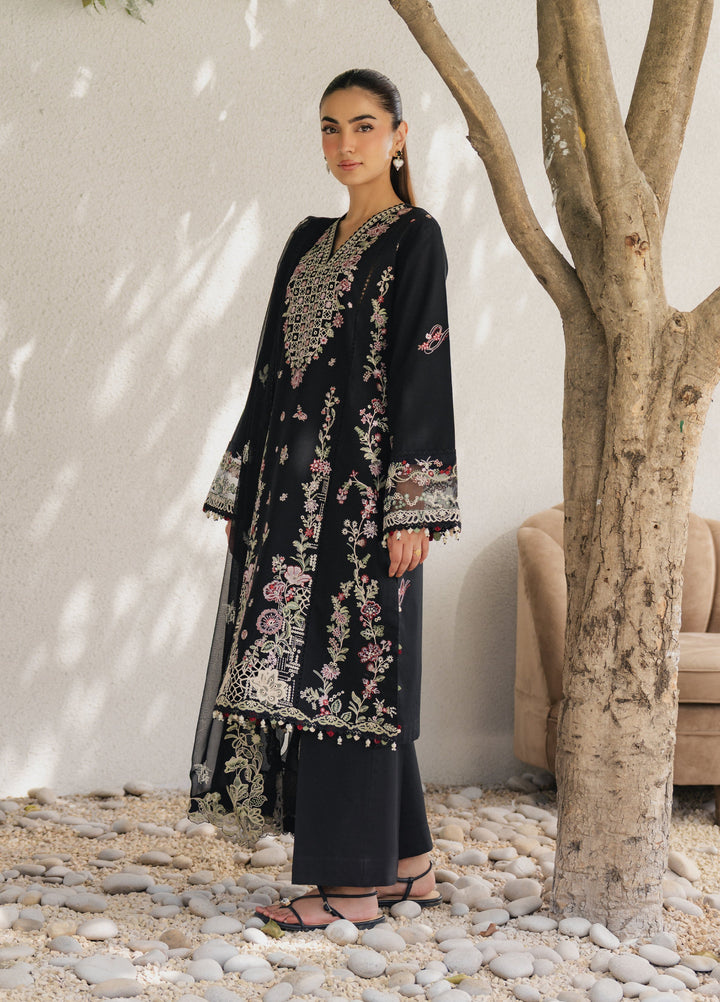 Eclat Premium by Seran Unstitched Embroidered Lawn 3 Piece Suit SN26ULE Noirea D-03 - Summer Collection