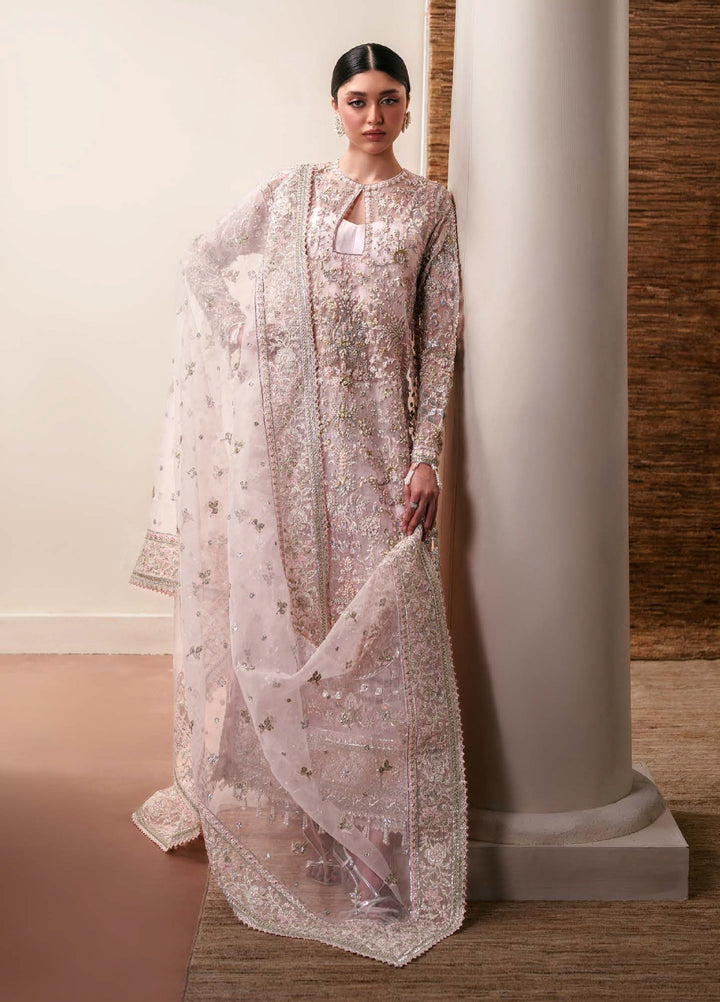 Starlet Jewels by Emaan Adeel Unstitched Embroidered Organza 3 Piece Suit EA26USF Pearl Essence - Festive Collection