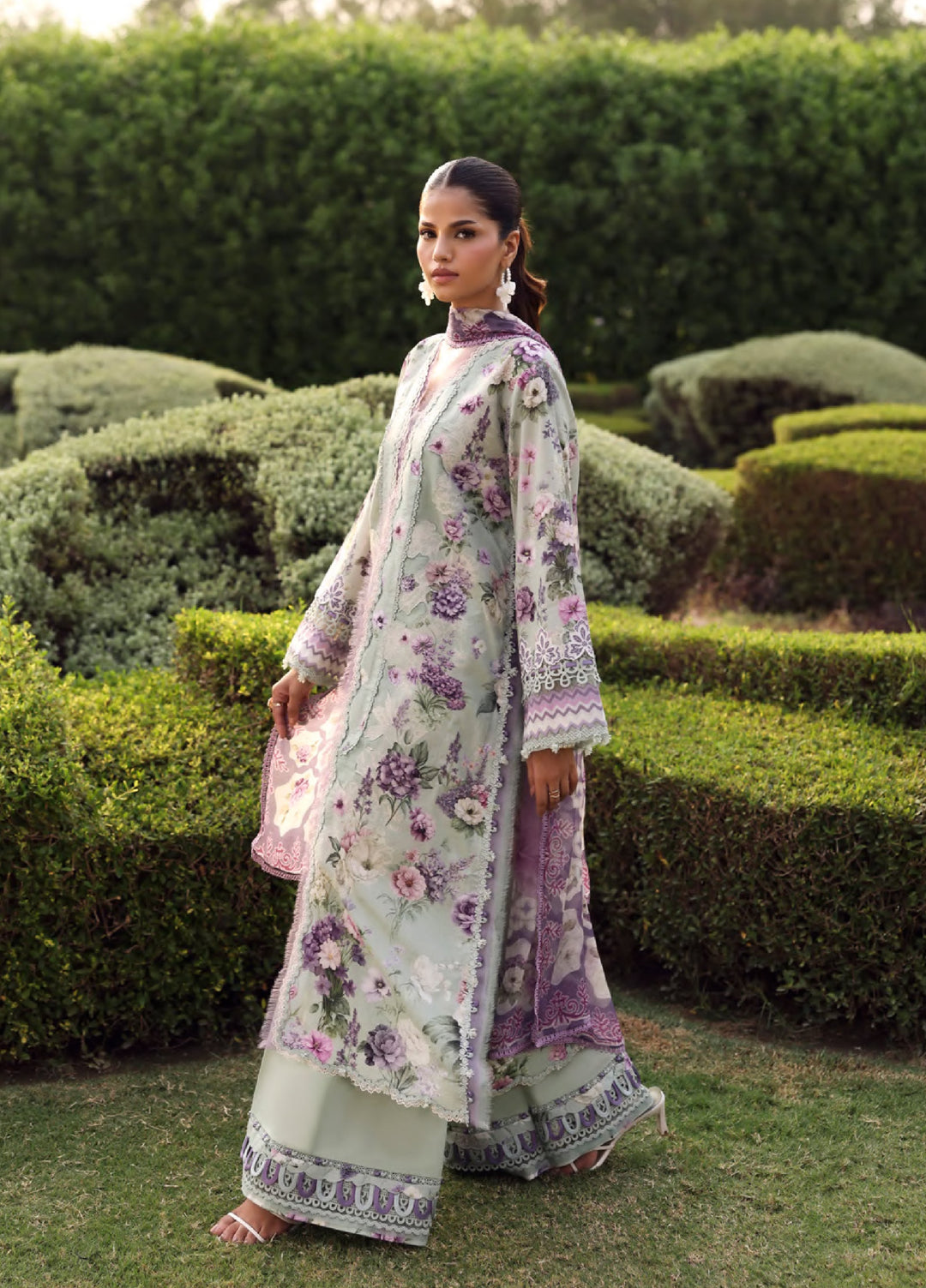 Belladore by Elaf Premium Unstitched Printed Lawn 3 Piece Suit EL26ULB Castella EPA-6A - Summer Collection