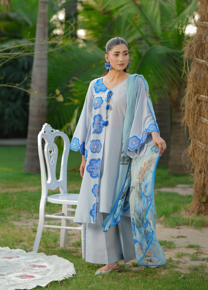 Daily Luxe by Huma Gul Unstitched Printed Lawn 3 Piece Suit RAMEENHG-1106 - Casual Collection