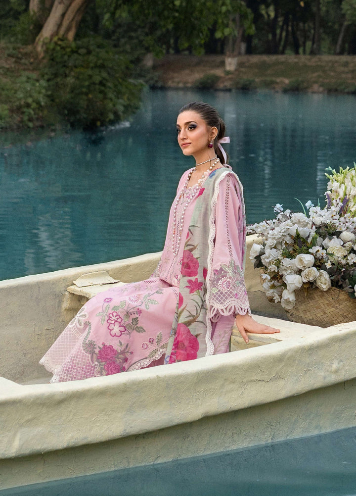 Bloom by Saira Shakira Unstitched Embroidered Lawn 3 Piece Suit SSR26ULB IRIS-08B - Eid Collection