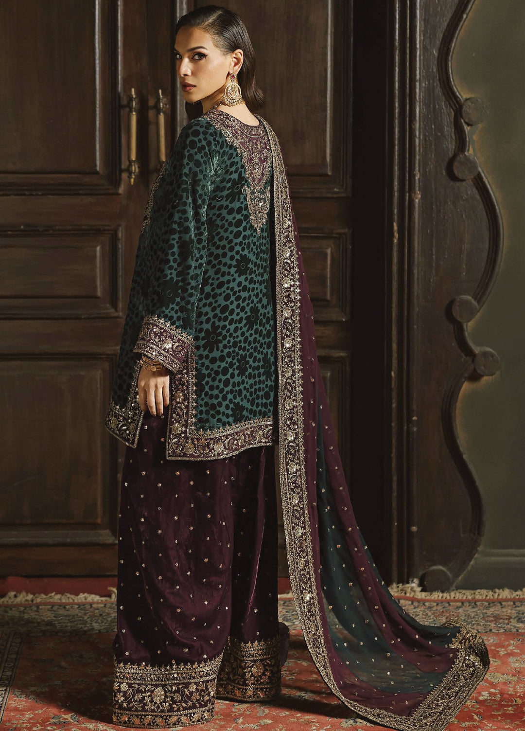 Signora by Charizma Unstitched Velvet Embroidered Suits 3 Piece CRZ25SV CVT5-09 - Festive Collection