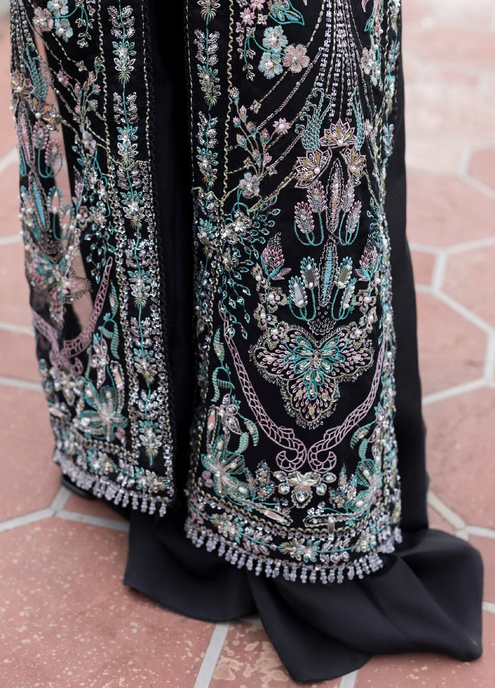 Ember by Aylin Unstitched Organza Embroidered Suits 3 Piece AYL25EF D5-Noir - Festive Collection