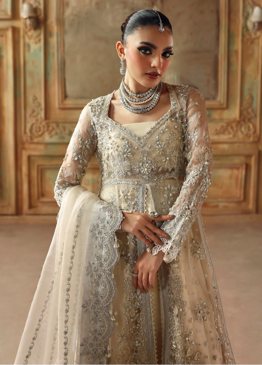 Zyra Unstitched Embroidered Organza 3 Piece Suit ZY26UW D-3 Muse - Wedding Collection