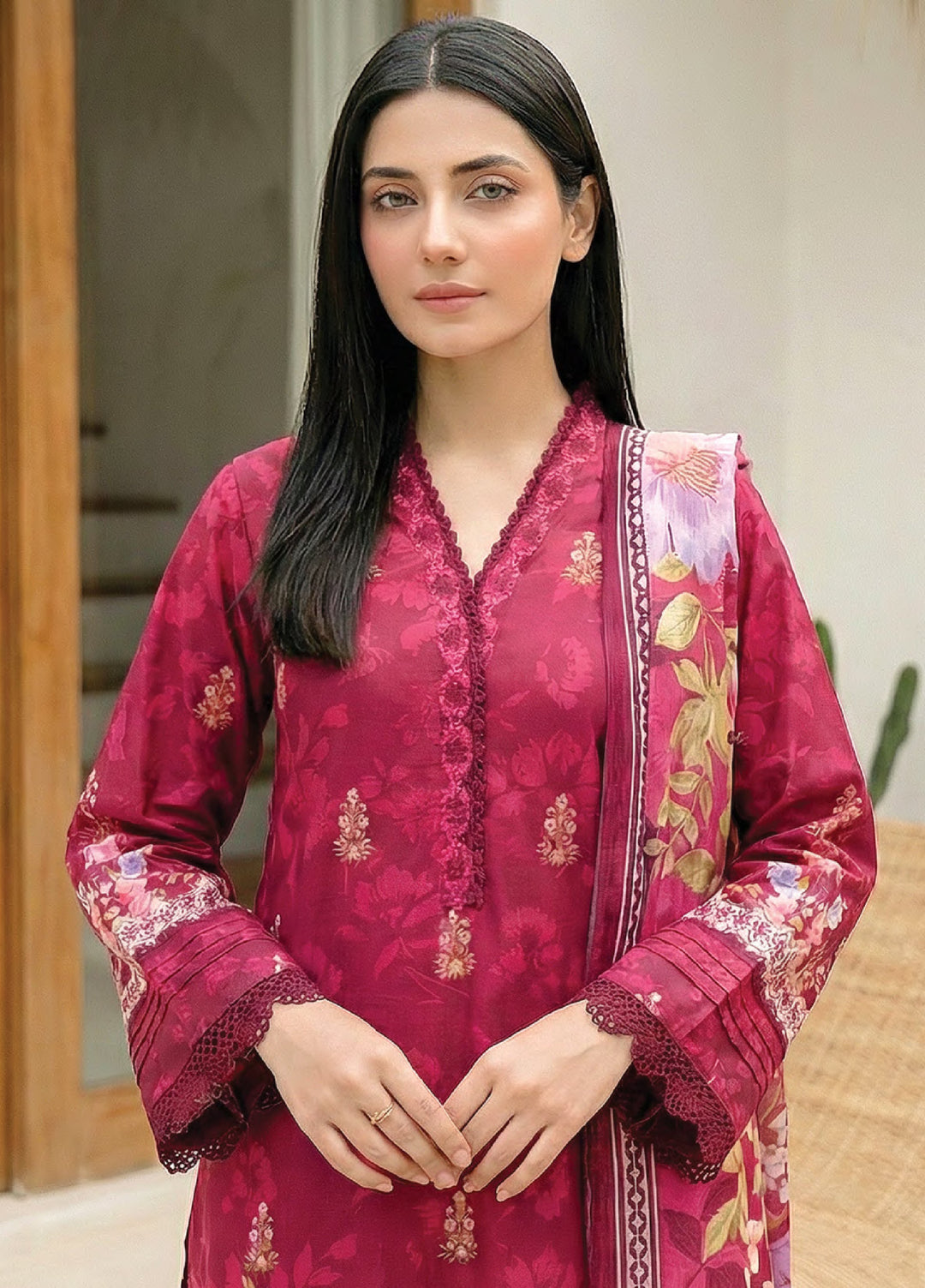 Summer Prints by Lakhany Unstitched Printed Lawn 3 Piece Suit LSM26USP LG-SG-0112 - Summer Collection
