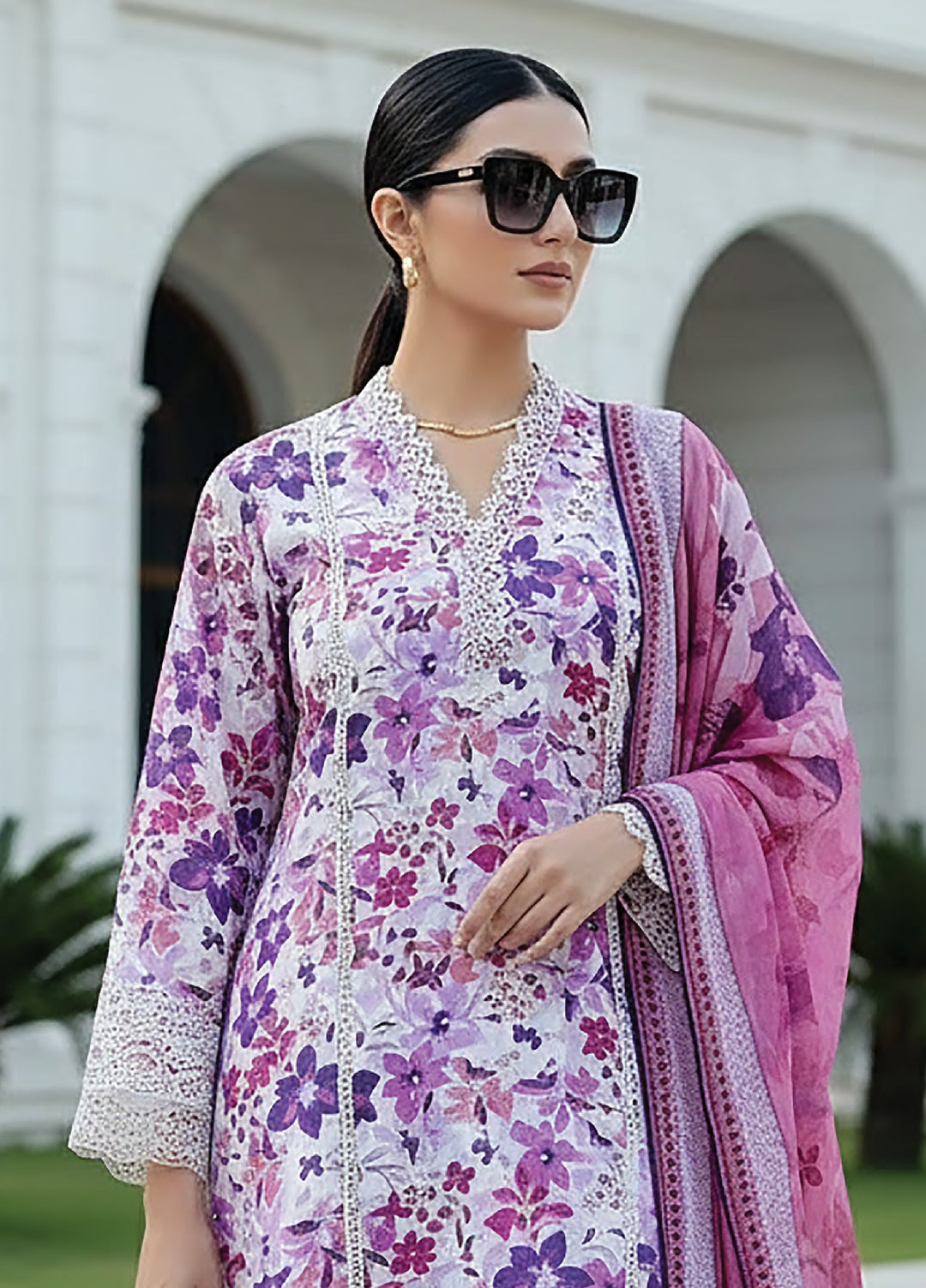 Komal Lawn by Lakhany Unstitched Embroidered Lawn 3 Piece Suit LSM26UK LG-IZ-0516 - Summer Collection
