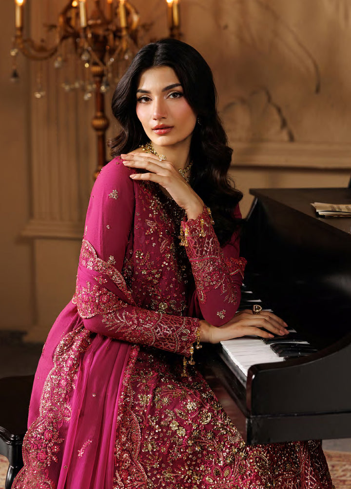 Celeste by Emaan Adeel Unstitched Embroidered Chiffon 3 Piece Suit EA26UCF Ember - Festive Collection