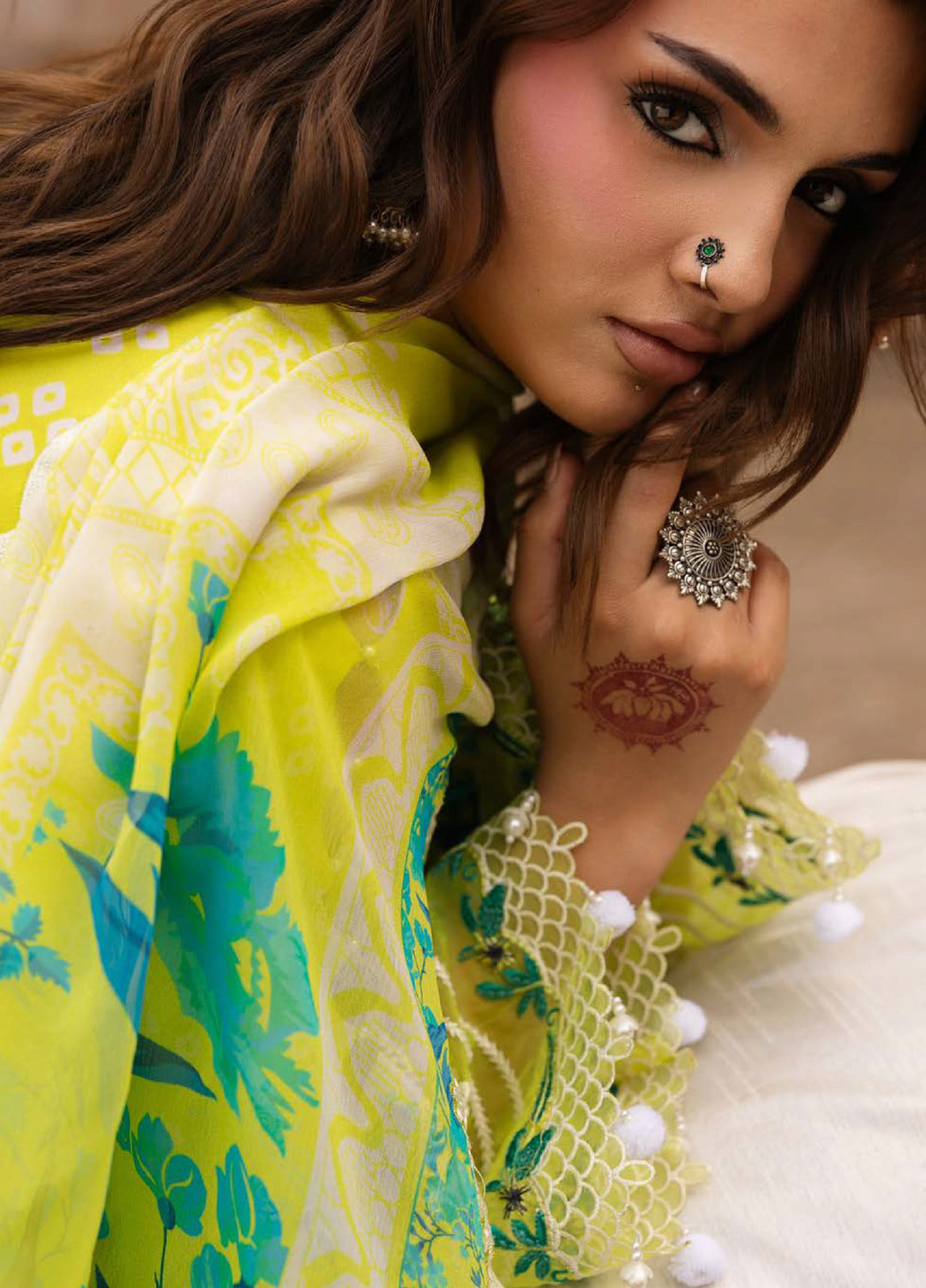 Combination by Charizma Unstitched Embroidered Lawn 3 Piece Suit CHR26UCL CC6-25 - Festive Collection
