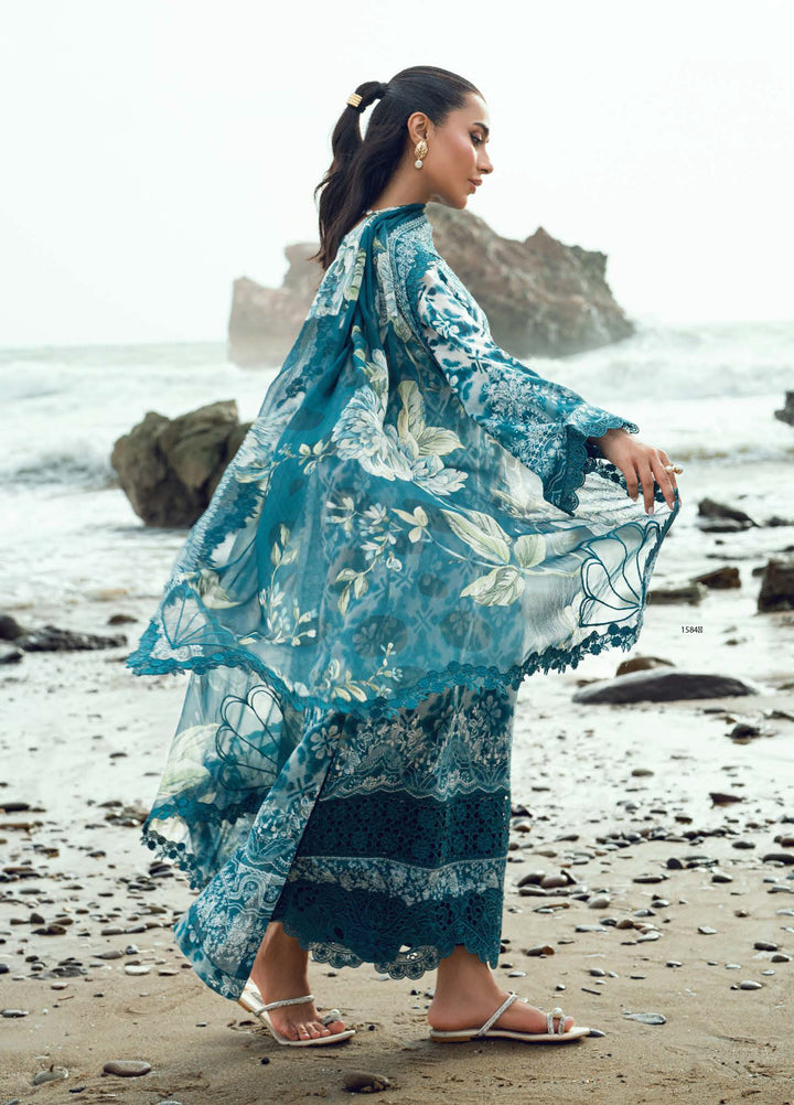 Gardenia by Nureh Unstitched Embroidered Lawn 3 Piece Suit NU26UGL NSG-204 - Summer Collection