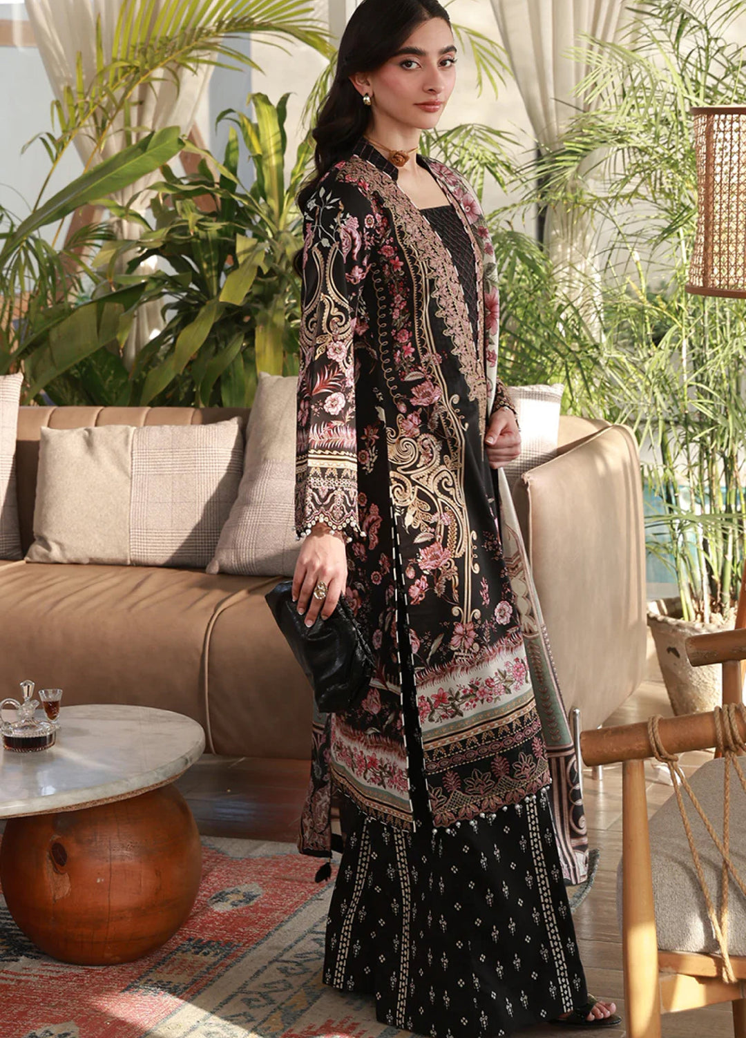 Delia by Gulaal Unstitched Embroidered Lawn 3 Piece Suit GL26UD D-5 Soleil - Summer Collection