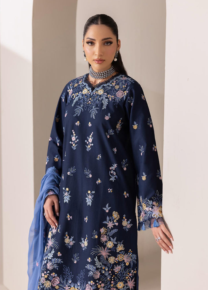RajBari Exclusive Unstitched Embroidered Lawn 3 Piece Suit RB26UE D-7 - Summer Collection