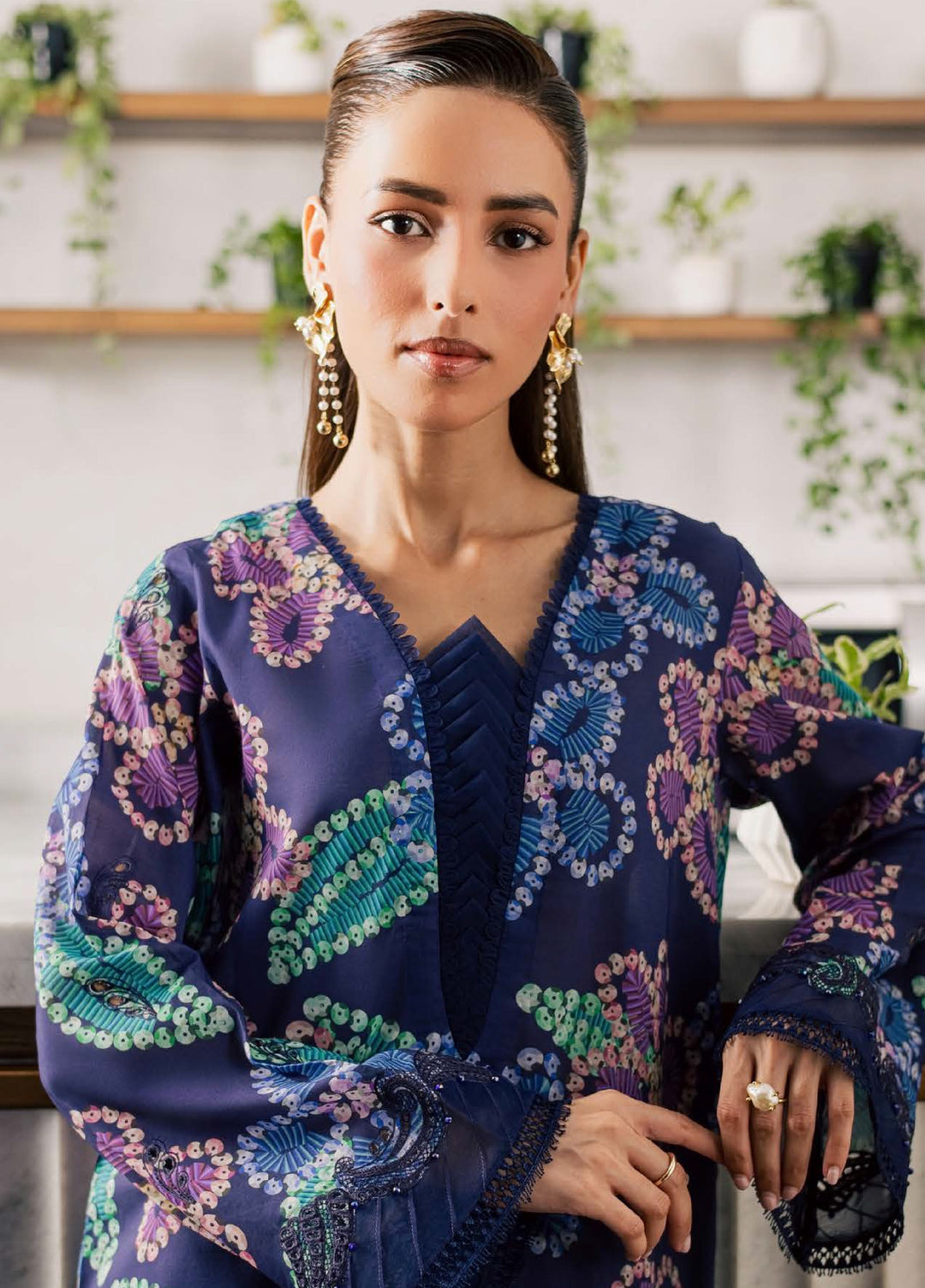 Ballerina by Nureh Unstitched Printed Chikankari Lawn 2 Piece Suit NU26UBCL NU2-216 - Casual Collection