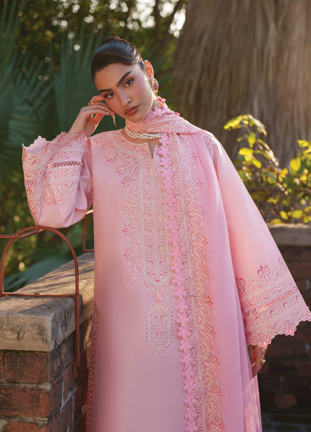 Fiona by Mahnur Unstitched Embroidered Lawn 3 Piece Suit MN26UFL F-13 - Summer Collection