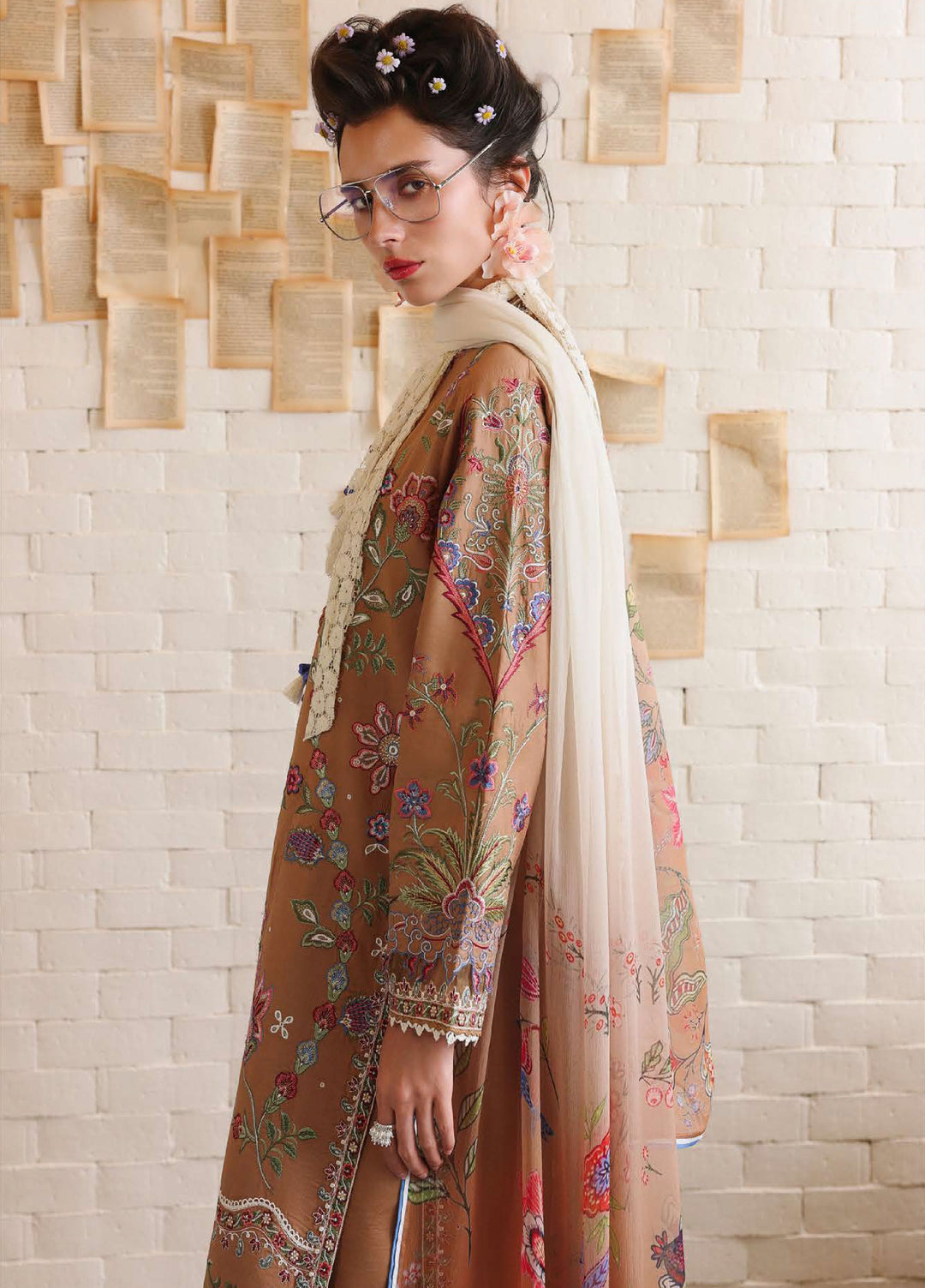 The Secret Garden by Mushq Unstitched Embroidered Lawn 3 Piece Suit MU26USG Wild Bloom HUNSS260408 - Festive Collection