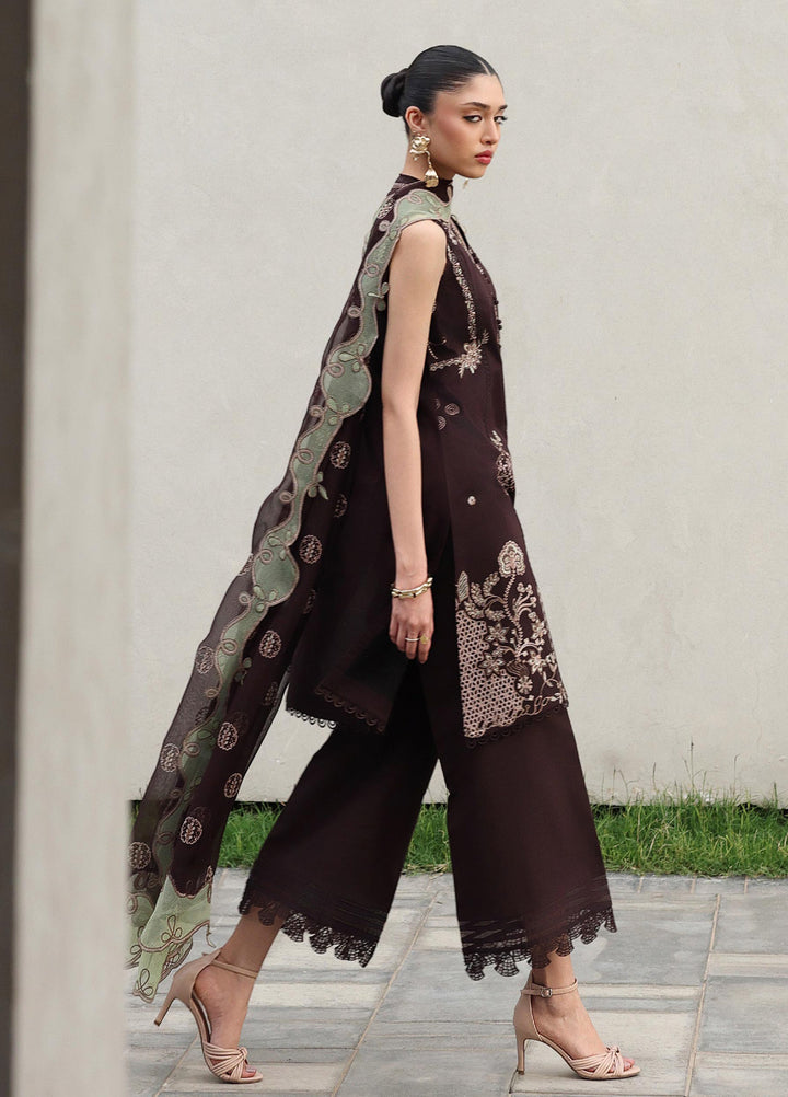 Q Line by Qalamkar Unstitched Embroidered Lawn 3 Piece Suit QLK26ULQ YASRA QKL-15 - Festive Collection