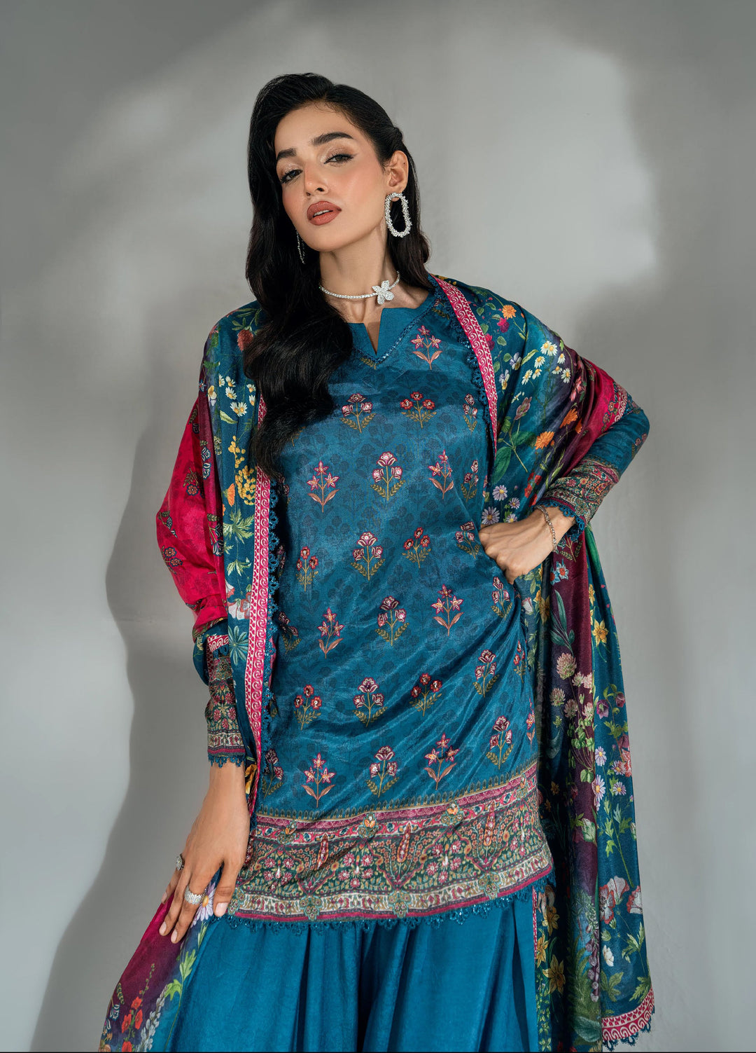 Monarque en Silk by Sahane Hand work Silk 3 Piece Suit CT-37005-Eloise - Festive Collection