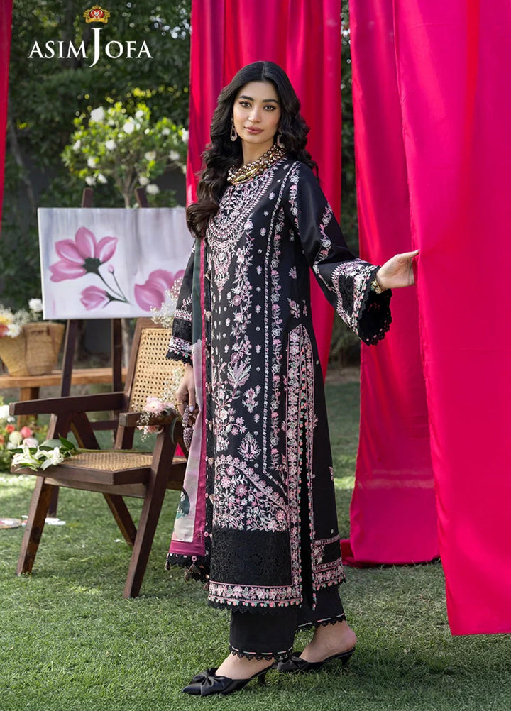 Asim Jofa Unstitched Embroidered Luxury Lawn 3 Piece Suit AJ26ULL AJULW-05 - Festive Collection