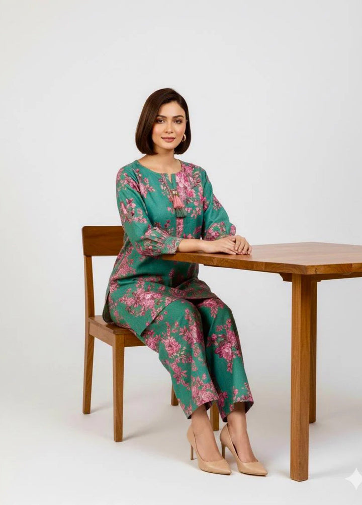 Tosheeza Saith Women Pret Khaddar 2 Piece D-1 - Winter Collection