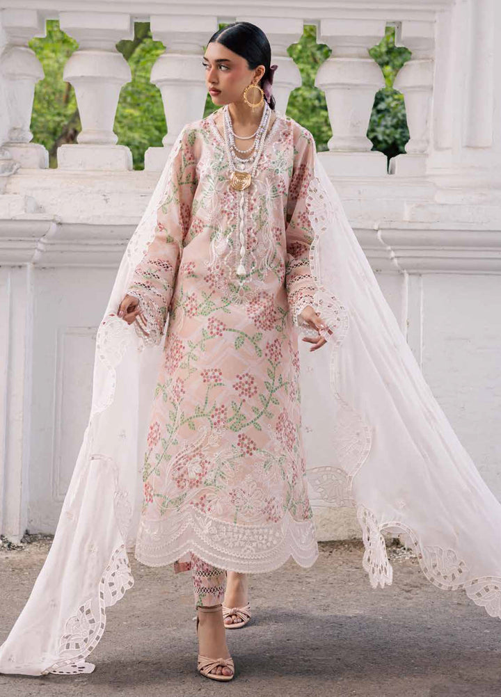 Maya by Nureh Unstitched Embroidered Luxury Lawn 3 Piece Suit NU26ULM NS-169 - Summer Collection