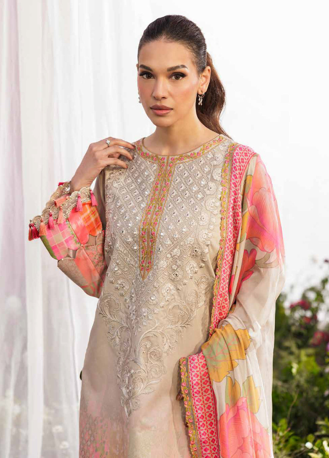 Rang e Bahar by Charizma Unstitched Embroidered Lawn 3 Piece Suit CHR26URB CRB6-05 - Summer Collection